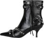 Jeffrey Campbell Zwarte motorfiets geïnspireerde kittenhak laarzen Black Dames - Thumbnail 1