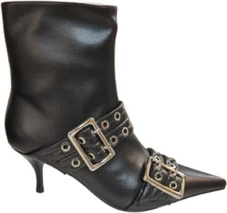 Jeffrey Campbell Zwarte Motorstijl Enkellaarzen Black Dames