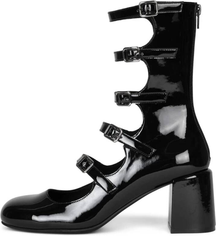 Jeffrey Campbell Zwarte Patent Mary-Jane Pump met Gesp Black Dames