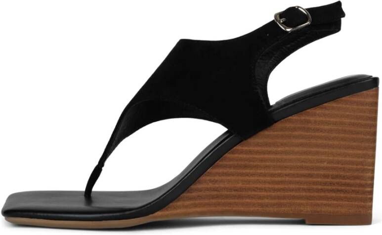 Jeffrey Campbell Zwarte Sleehak Teenslip Slingback Sandaal Black Dames