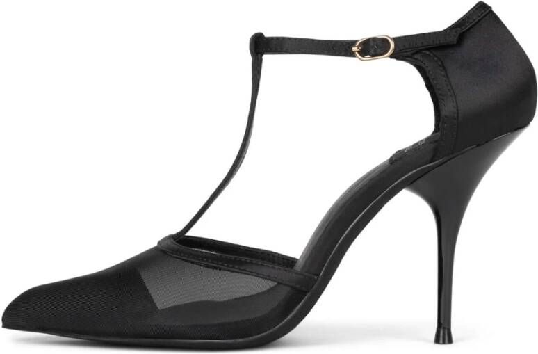 Jeffrey Campbell Zwarte T-Strap Stiletto Hak Schoenen Black Dames