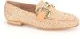 Jhay Beige Raffia Moccasin Loafers met Gar Versiering Beige Dames - Thumbnail 1