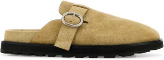 Jil Sander Beige Suède Pantoffels Stijlvol Comfortabel Schoeisel Beige Heren