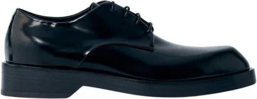 Jil Sander Chunky Sole Leren Veterschoenen Black Heren