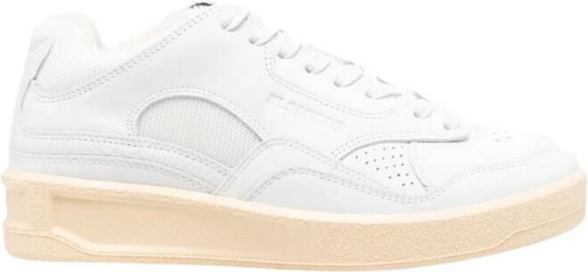 Jil Sander Debossed-Logo Low-Top Sneakers Wit Dames