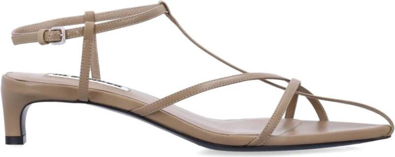 Jil Sander Donkerzandleren hoge hak sandalen Beige Dames