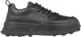 Jil Sander Geperforeerde Leren Lage Sneakers Black Heren - Thumbnail 1