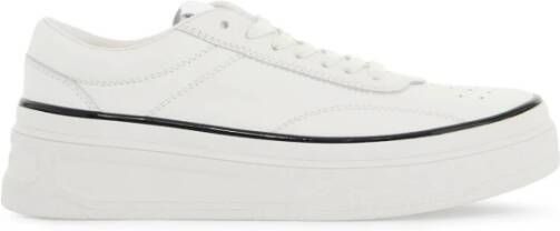 Jil Sander Klassieke leren sneakers voor elke dag White Dames