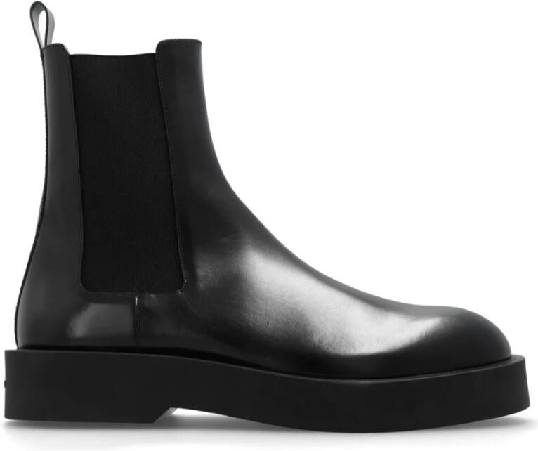 Jil Sander Leren Chelsea laarzen Black Heren