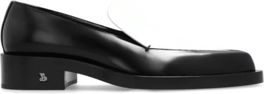 Jil Sander Leren loafers Black Dames