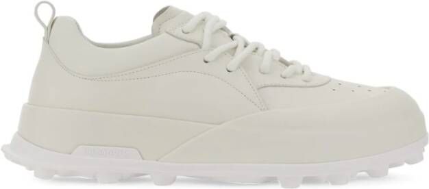 Jil Sander Leren Orb Sneaker Gemaakt in Italië White Heren