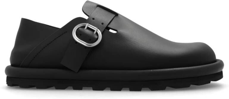 Jil Sander Leren Gespschoenen Black Heren