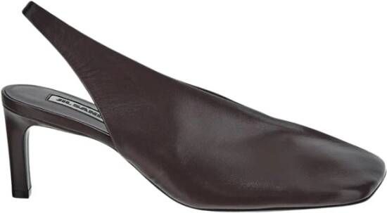 Jil Sander Leren Sling Back Décolleté Schoen Purple Dames