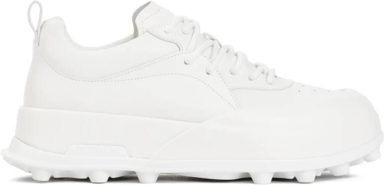 Jil Sander Leren Sneakers 102 Porselein White Heren