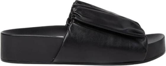 Jil Sander Zwarte platte schoenen Stijlvol en veelzijdig Black Dames