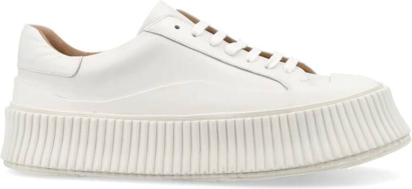 Jil Sander Luxe Leren Sneakers White Dames