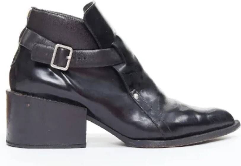 Jil Sander Pre-owned Leather boots Black Dames