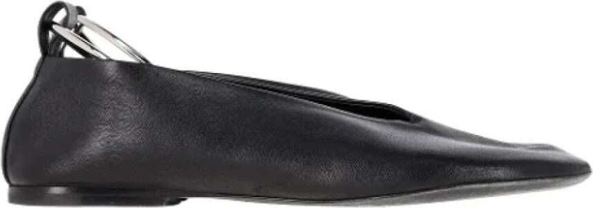 Jil Sander Pre-owned Leather flats Black Dames