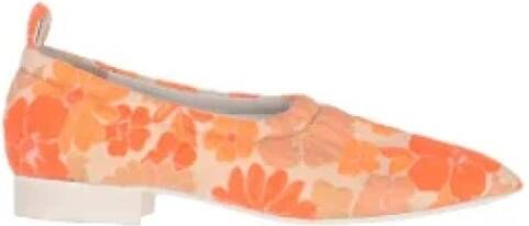 Jil Sander Pre-owned Leather flats Orange Dames