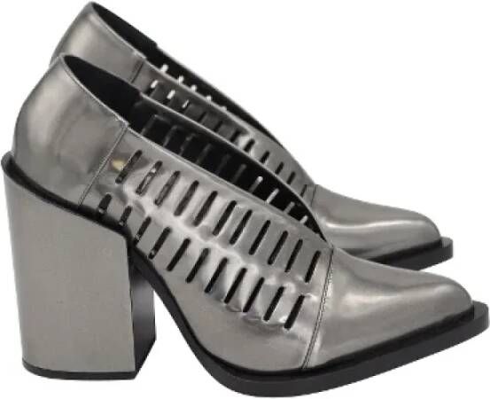 Jil Sander Pre-owned Leather heels Gray Dames