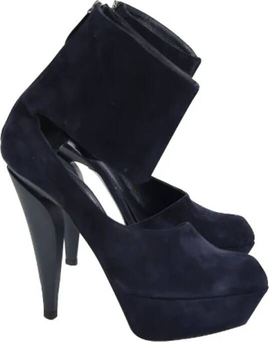 Jil Sander Pre-owned Suede heels Blue Dames