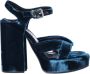 Jil Sander Pre-owned Velvet heels Blue Dames - Thumbnail 1