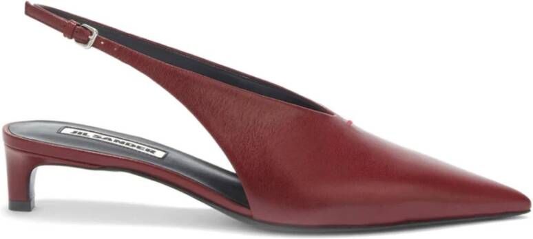 Jil Sander Rode Slingback Schoenen Red Dames