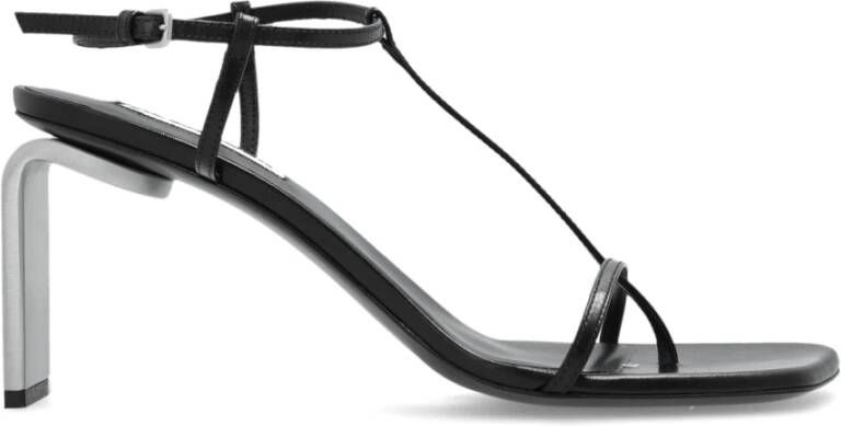 Jil Sander Sandalen met metalen hak Black Dames