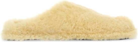 Jil Sander Shearling Pantoffels Yellow Dames