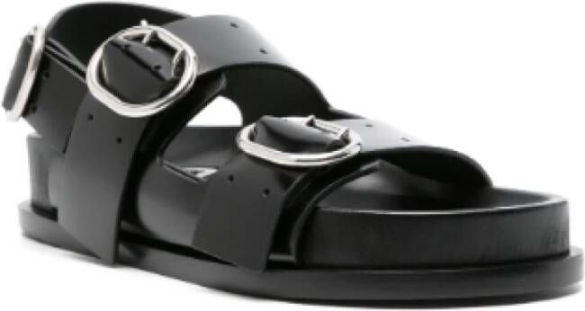 Jil Sander Leren sandalen Black Dames