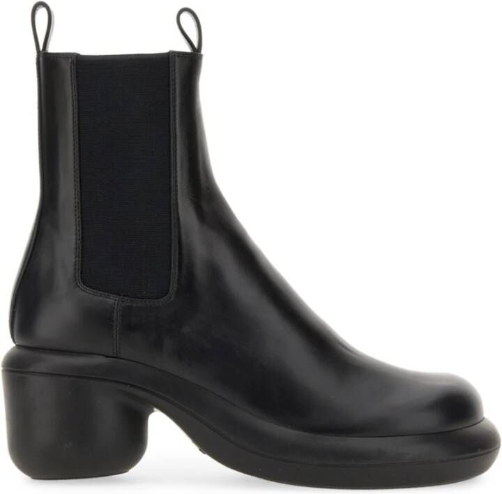 Jil Sander Stijlvolle leren laarzen met 7 cm hak Black Dames