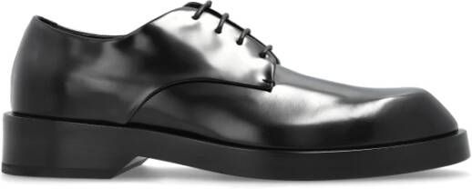 Jil Sander Chunky Sole Leren Veterschoenen Black Heren