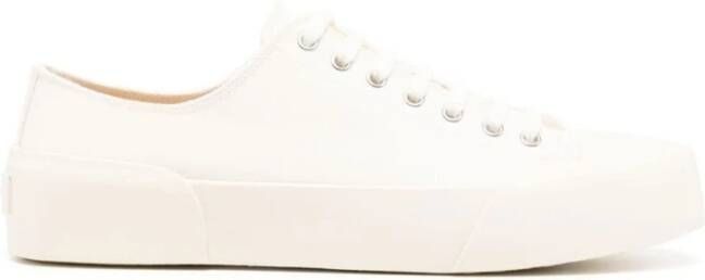 Jil Sander Witte Canvas Sneakers voor Heren Wit Heren