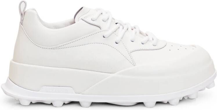 Jil Sander Witte Leren Sneakers voor Mannen White Heren