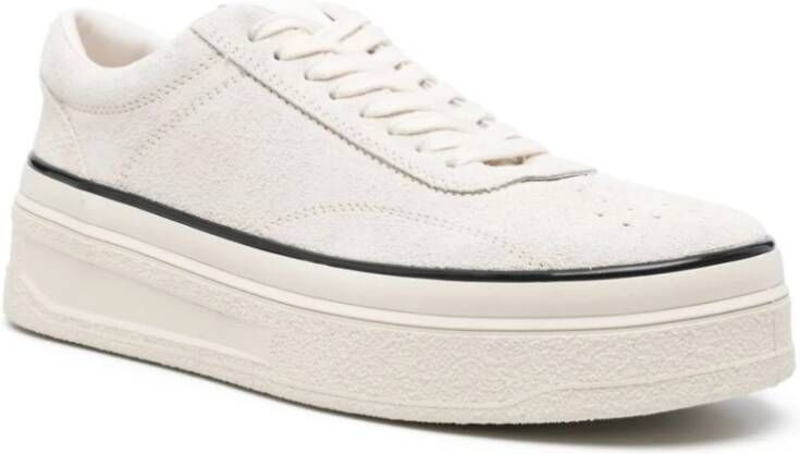 Jil Sander Witte Sneakers met Flatform Zool White Heren