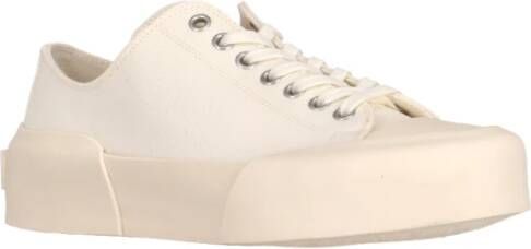 Jil Sander Modieuze Katoenen Sneakers voor White