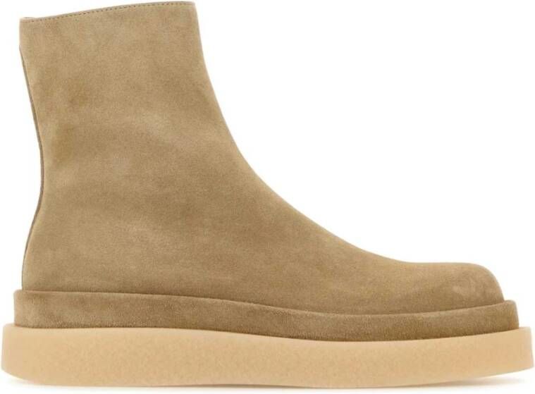 Jil Sander Zand Suède Enkellaarzen Beige Heren