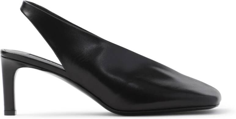 Jil Sander Zwarte Pantoffels Verhoog Uw Stijl Black Dames