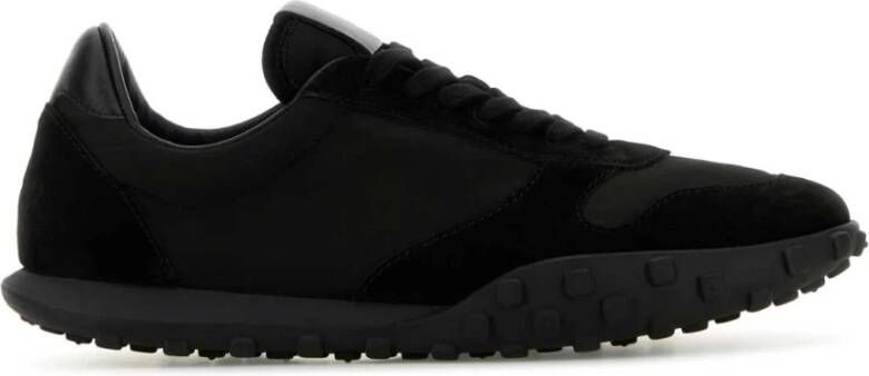 Jil Sander Zwarte synthetische sneakers met ronde neus Black Heren