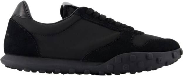 Jil Sander Zwarte synthetische sneakers met ronde neus Black Heren