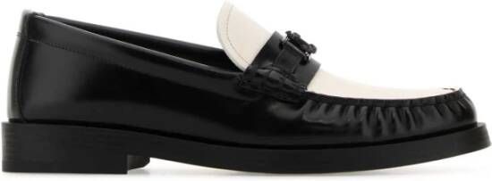 Jimmy Choo Addie Two-tone Leren Loafers Black Dames