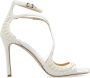 Jimmy Choo Parelversierde Satijnen Sandalen White Dames - Thumbnail 1