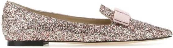 Jimmy Choo Glitter Ballet Flats Pink Dames