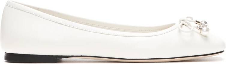 Jimmy Choo Elmo Slip-On Ballerinas White Dames