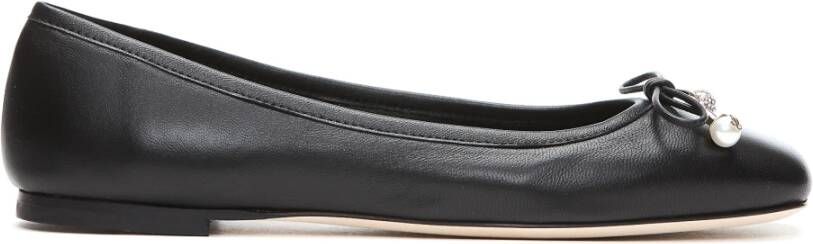 Jimmy Choo Elme Ballerina Flats met kristalversierde parels Black Dames