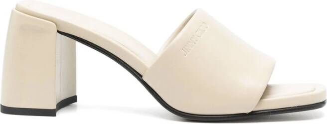 Jimmy Choo Bamboe Muiltjes met Lena70 Stijl White Dames