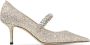 Jimmy Choo Beige Glitter Stiletto Hak Sandalen Beige Dames - Thumbnail 1