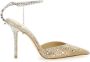 Jimmy Choo Kristalversierde Satijnen Pumps Yellow Dames - Thumbnail 2