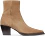 Jimmy Choo Beige Leren Suède Laarzen Lage Hak Beige Dames - Thumbnail 1