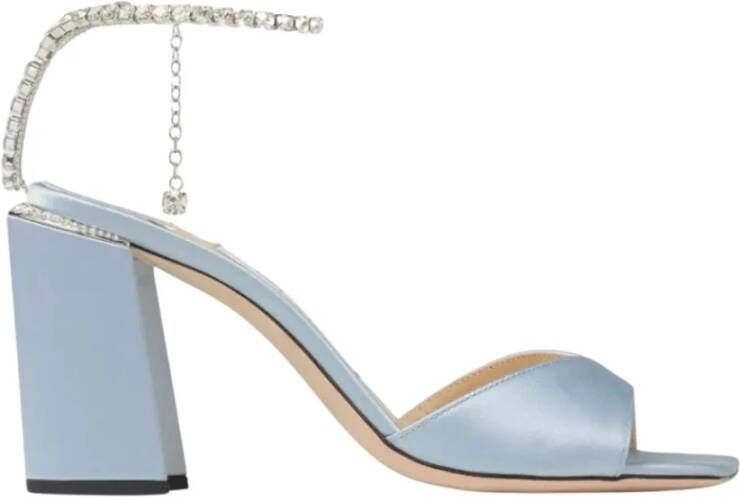 Jimmy Choo Blauwe sandalen met hoge hak en enkelband Blue Dames